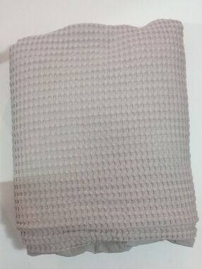 Waffle Knit Duvet Cover & Sham Twin New NQOT Levtex Home Light Taupe